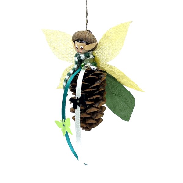 Handcrafted Pinecone Pixie Ornament