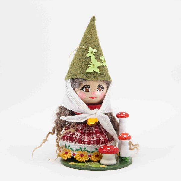 Woodland Gnome Girl with Olive green hat