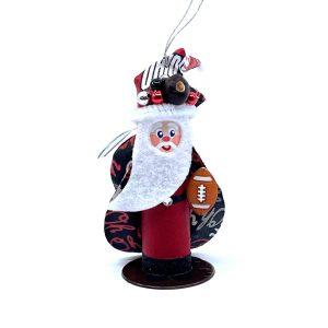 Buckeye Fan Santa Ornament