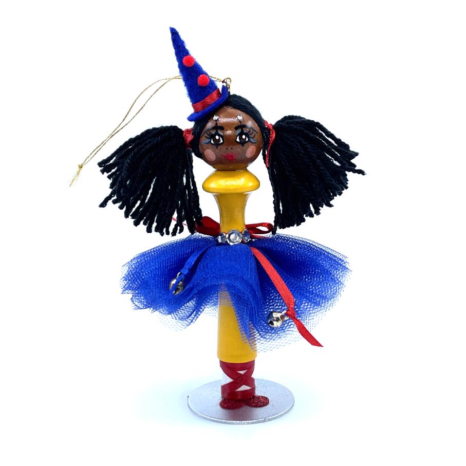 Nutcracker Columbine Doll - Dark Skin