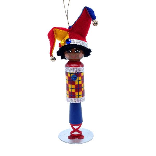 Nutcracker Harlequin Doll - Dark Skin