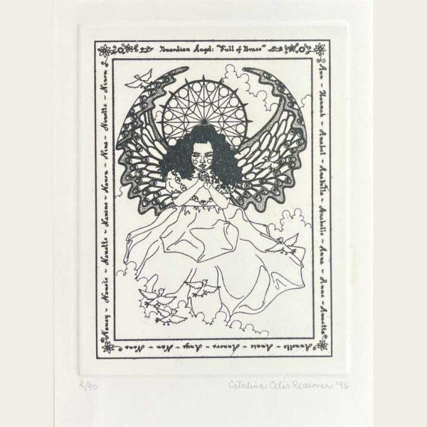 Guardian Angel Etching - Ana