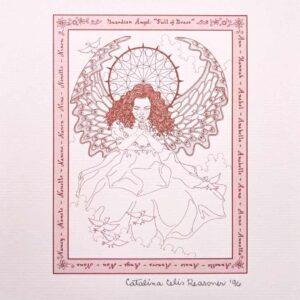 Guardian Angel Pink Print